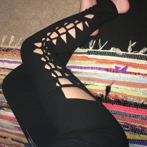 Indero Black Braided Leggings
